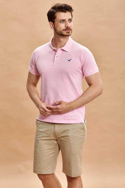  - CAYMAN ERKEK POLO - PEMBE