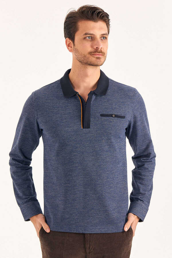 İndigo Polo Sweatshirt - 1