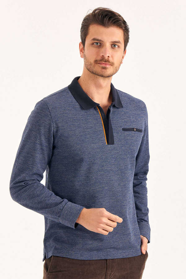 İndigo Polo Sweatshirt - 2