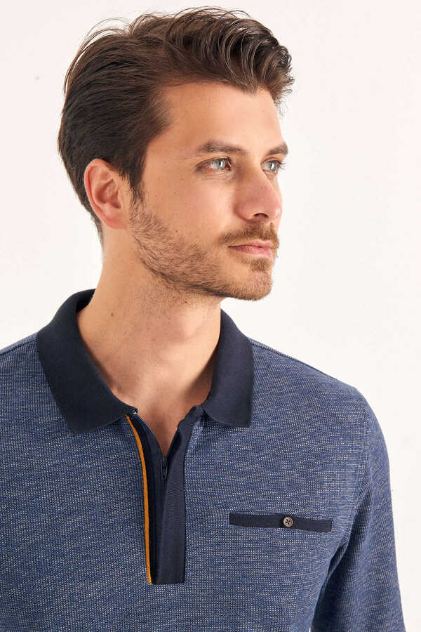 İndigo Polo Sweatshirt - 3