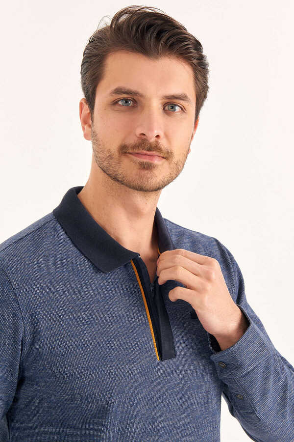 İndigo Polo Sweatshirt - 4