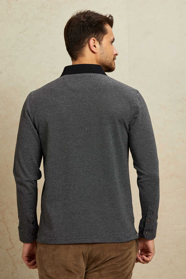 Antrasit Polo Sweatshirt - 7