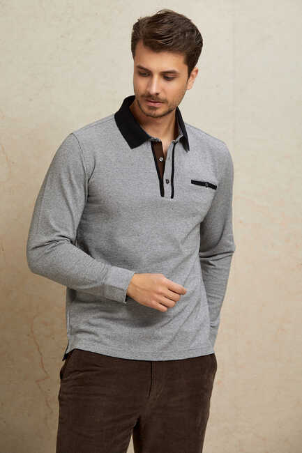 CESONI-PB POLO ERKEK SWEATSHIRT - GRİ - Thumbnail