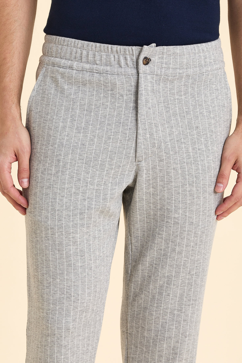 Gri Çzigili Sweat Pantolon