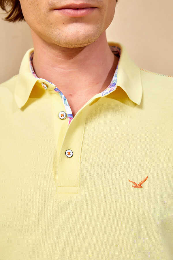 CIELO BIG SIZE YELLOW POLO T-SHIRT - 3