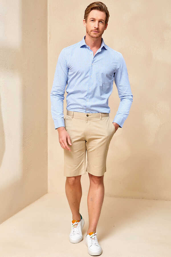 CUSCO BERMUDA SHORTS - BEIGE - 3
