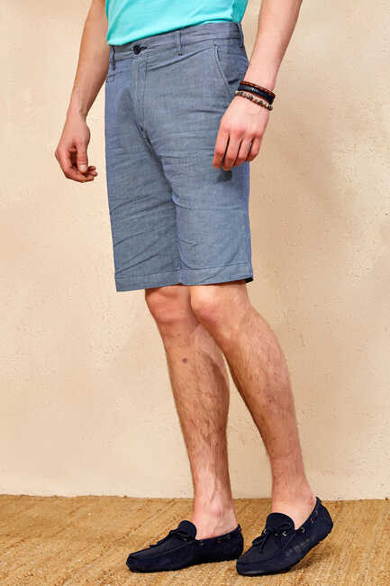 DALIAN STRIPE BERMUDA SHORTS - BLUE - Thumbnail