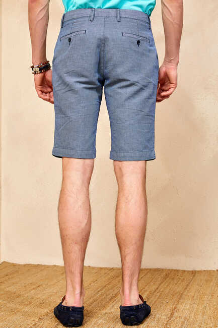 DALIAN STRIPE BERMUDA SHORTS - BLUE - Thumbnail