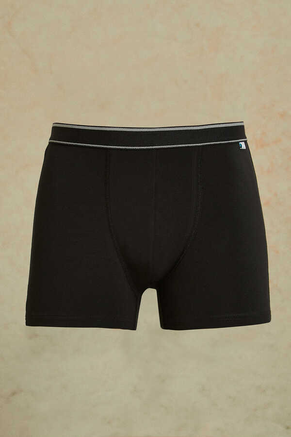Siyah Pamuklu Boxer