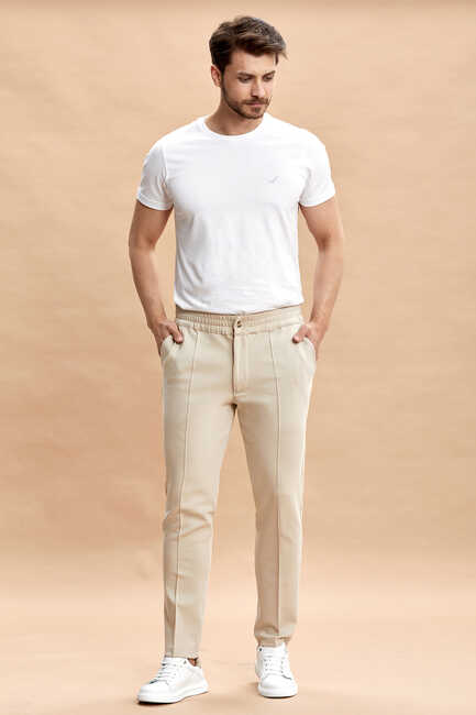 Beige Sweat Pants 