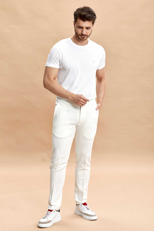 Off-White Cotton Sweatshirt Pants