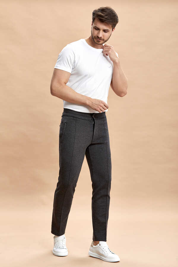 Anthracite Cotton Sweatshirt Pants