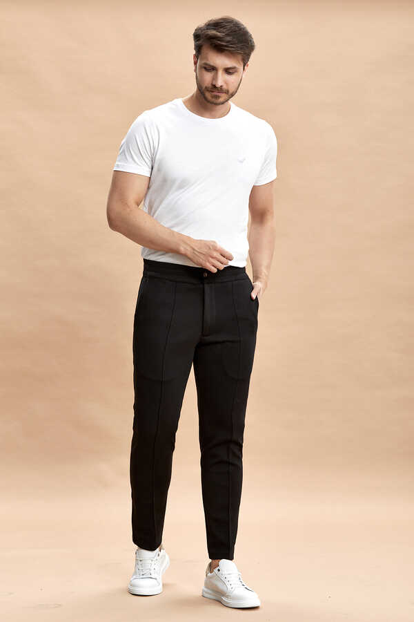 Black Cotton Sweatshirt Pants