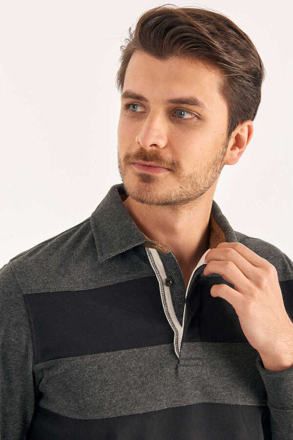 Antrasit Polo Sweatshirt - 3