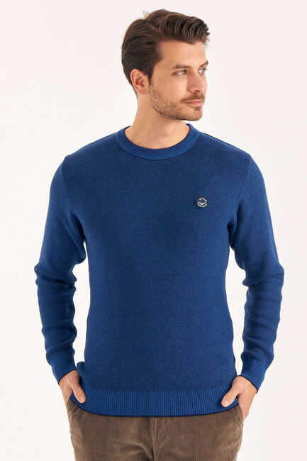 Saks 100% Cotton Crew Neck Sweater