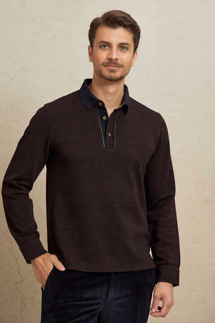 Bordo Polo Sweatshirt - SMILE