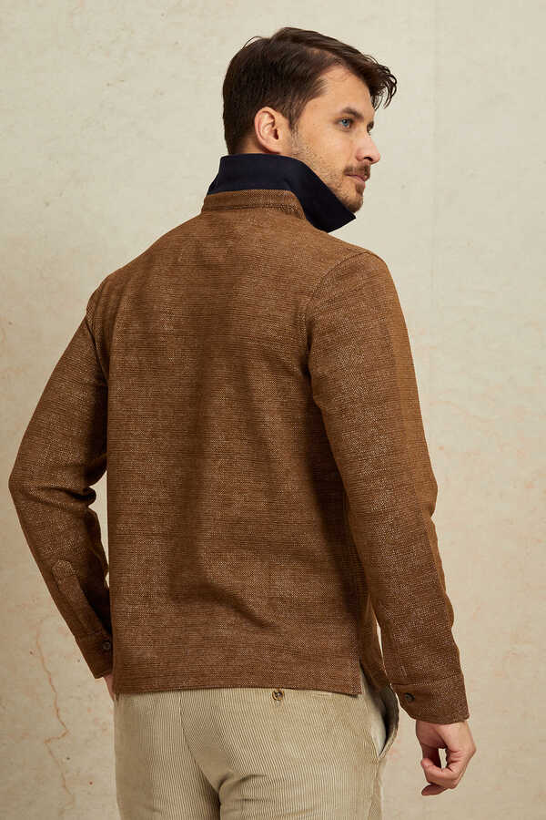 Camel Polo Sweatshirt - 6