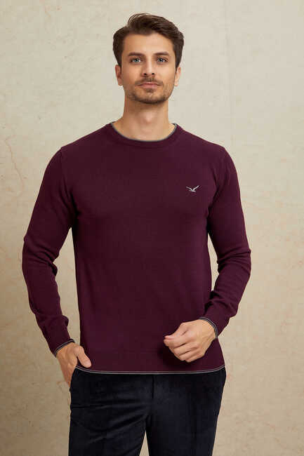 Pink 100% Cotton Round Neck Sweater 