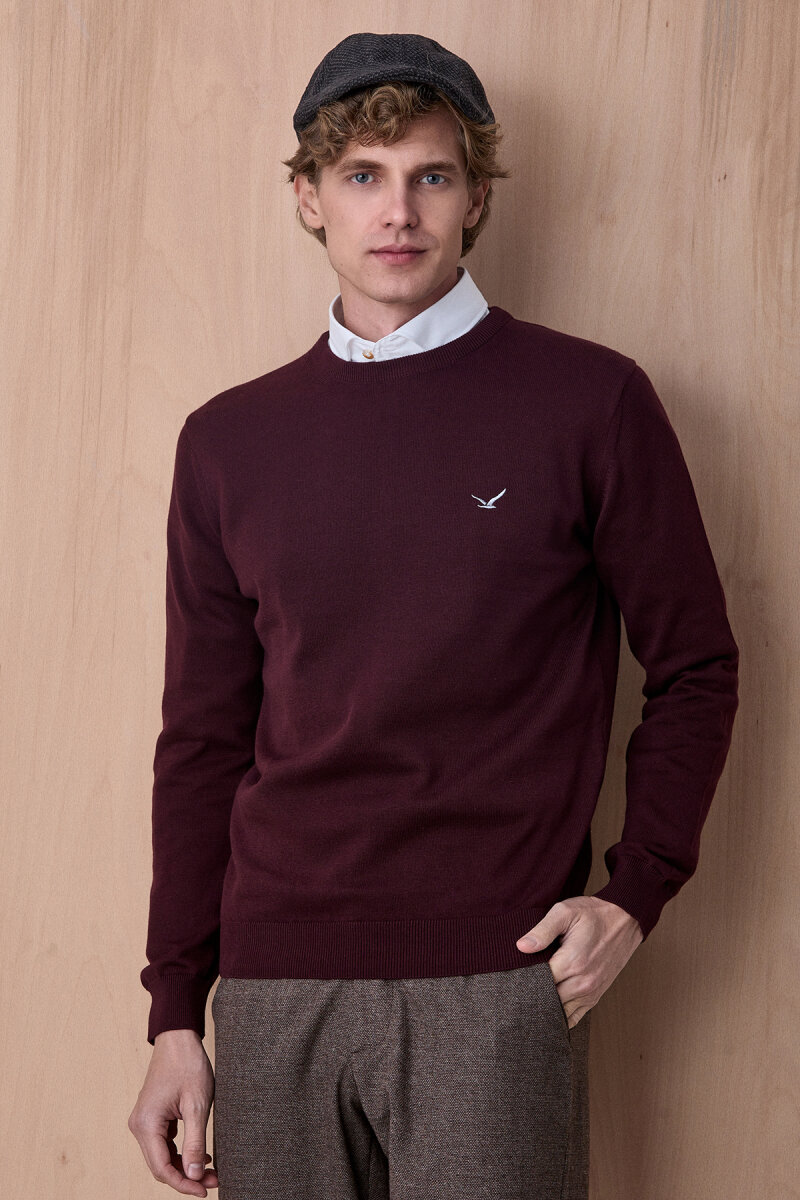 Mürdüm %100 Pamuk Bisiklet Yaka Kazak