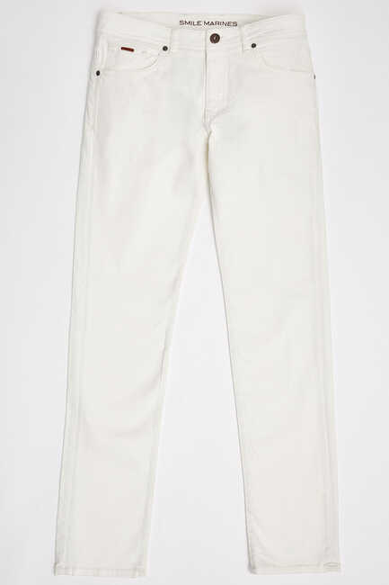 SMILE - HAENA 5 POCKET PANTS - WHITE (1)