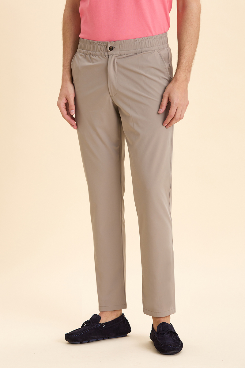 Beige Casual Trousers