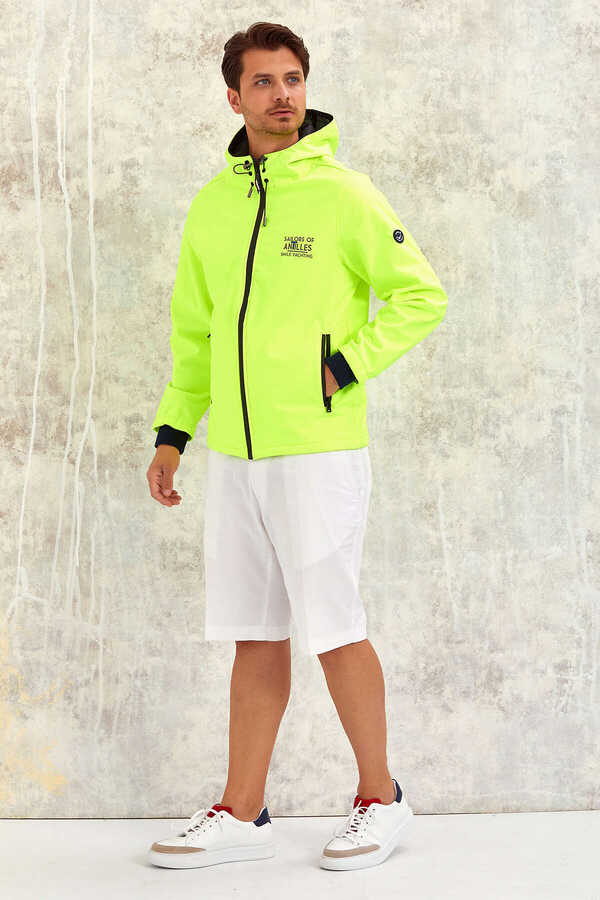 Yeşil Neon Softshell Mont - 7