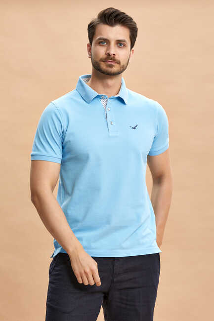 Blue 100% Cotton Polo T-shirt 