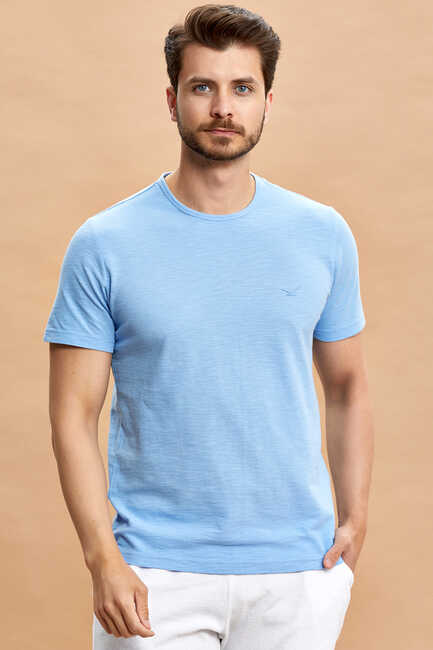 Blue Cotton T-Shirt 