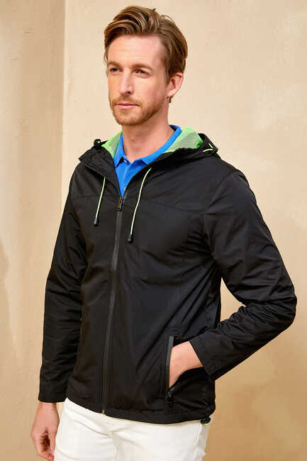 KAPOLEI WINDBREAKER BLACK - GREEN - Thumbnail