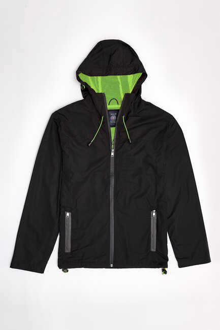 SMILE - KAPOLEI WINDBREAKER BLACK - GREEN (1)