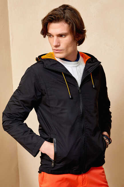 KAPOLEI WINDBREAKER BLACK - ORANGE - SMILE