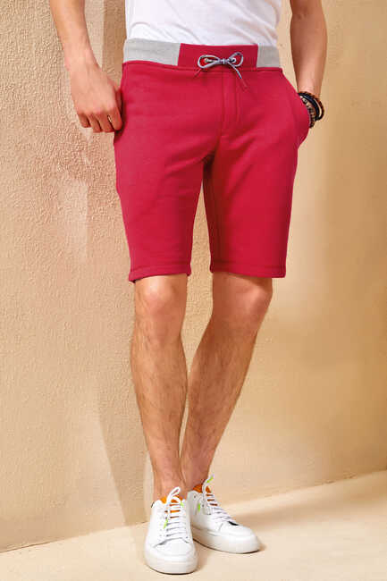 SMILE - KNIP SWEAT SHORT - FUSHIA