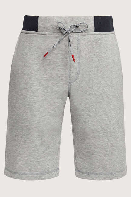 SMILE - KNIP SWEAT SHORT - GREY MELANGE (1)