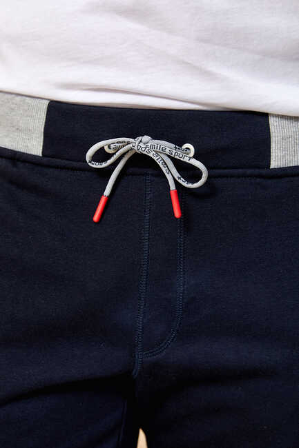 KNIP SWEAT SHORT - NAVY - Thumbnail