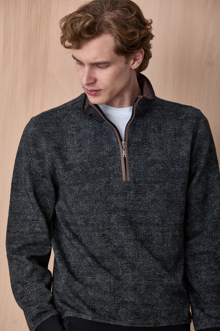 Siyah Sweatshirt - SMILE