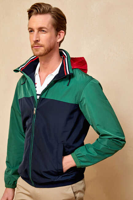 LAURI MARINE JACKET GREEN - NAVY - Thumbnail