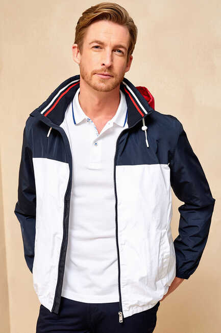 LAURI MARINE JACKET WHITE- NAVY - SMILE