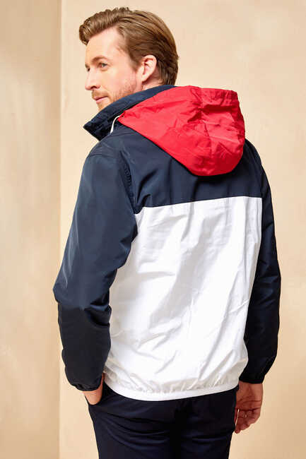 LAURI MARINE JACKET WHITE- NAVY - Thumbnail