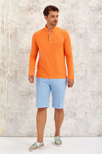 Orange 100% Cotton Long Sleeve T-Shirt Orange