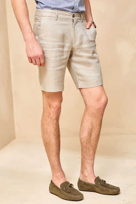 LINERO JOGGER BERMUDA - BEIGE - Thumbnail