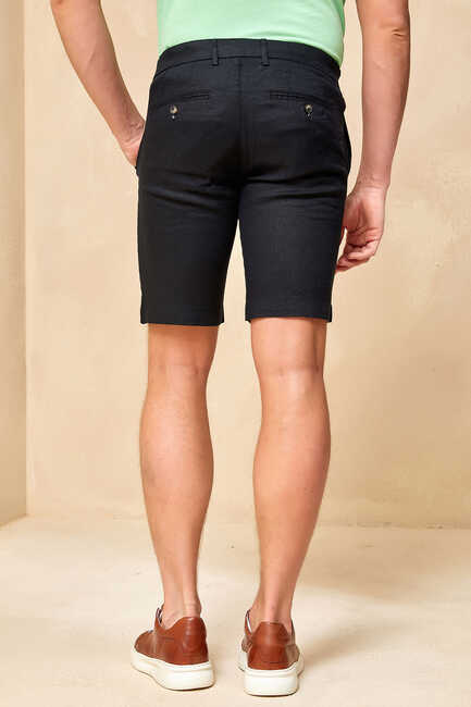 LINERO JOGGER BERMUDA - BLACK - Thumbnail