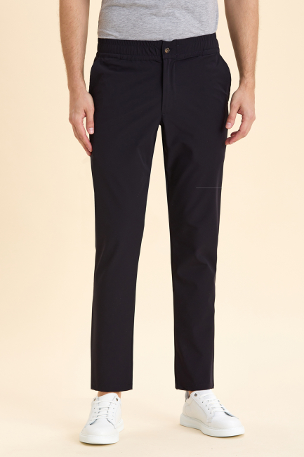 Navy Blue Casual Trousers Lacivert