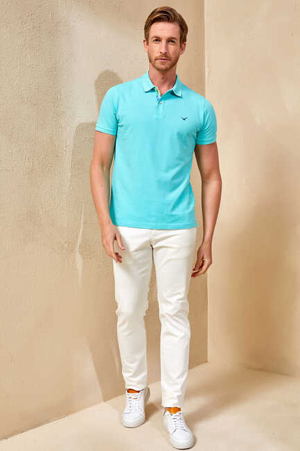 MARTEN BIG SIZE MINT MAN POLO T-SHIRT - Thumbnail