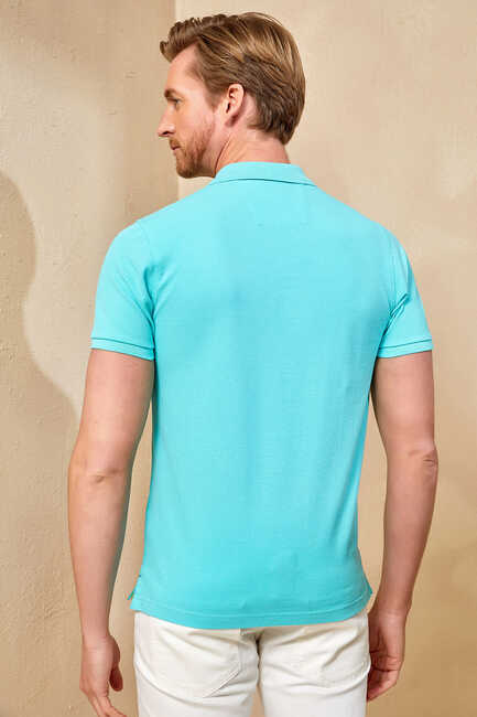 MARTEN BIG SIZE MINT MAN POLO T-SHIRT - Thumbnail