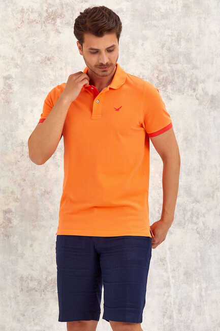 Orange 100% Cotton Polo T-shirt 