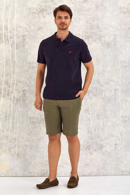 Navy Blue Polo T-Shirt Lacivert