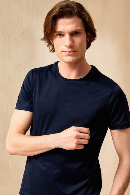 Navy Blue Crew Neck T-Shirt 