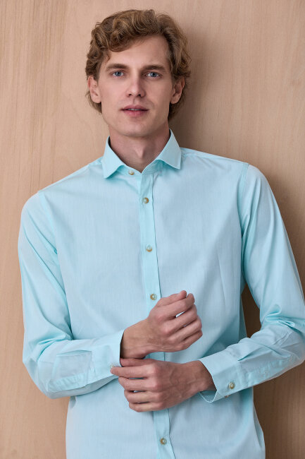 Turquoise Cotton Shirt 