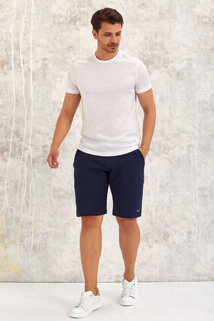 White 100% Cotton Basic T-Shirt Beyaz