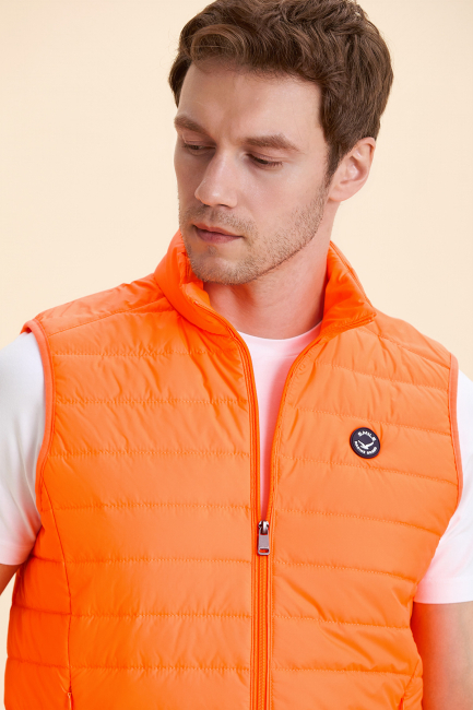 Neon Orange Puffer Vest Neon Turuncu